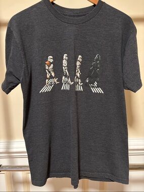 Dark Charcoal Gray Star Wars Abbey Road Graphic Tee